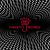 Parvati records logo psychedelic black and white red feet